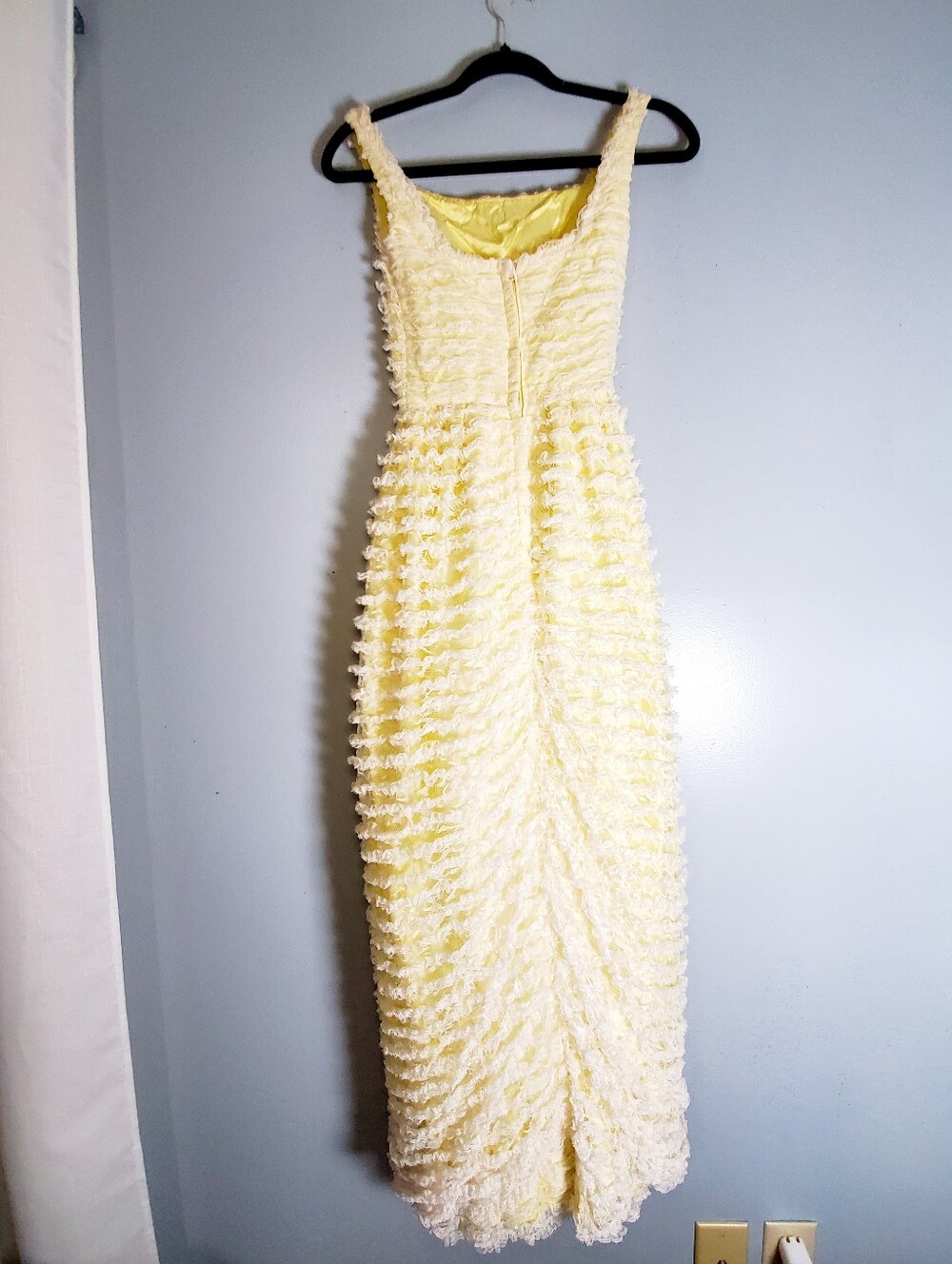 Vintage Yellow Lace Cottagecore Dress Romantic Prairie Coquette Bridgeton 1960's - Picture 4 of 12